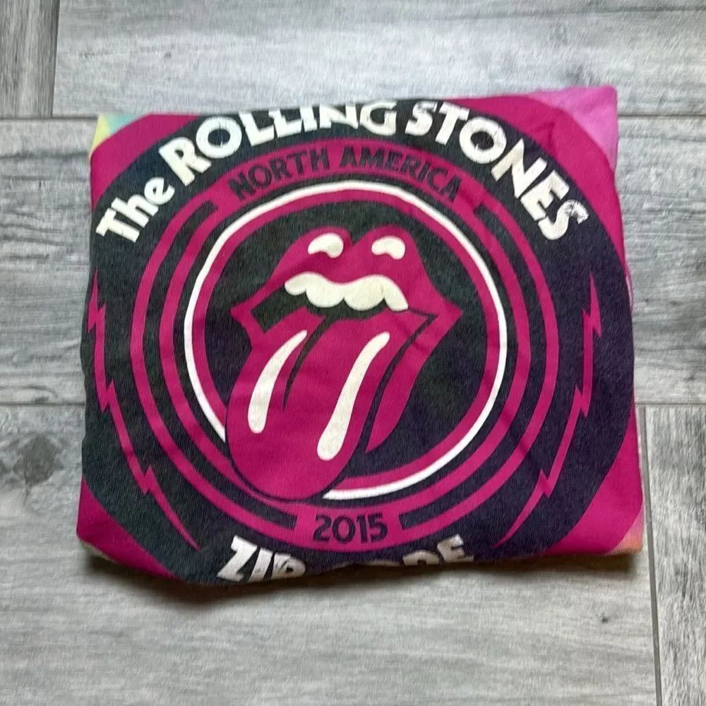The Rolling Stones North America 2015 Zip Code Tour T-Shirt Size S